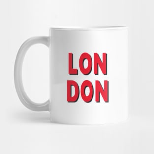 The word London. Mug